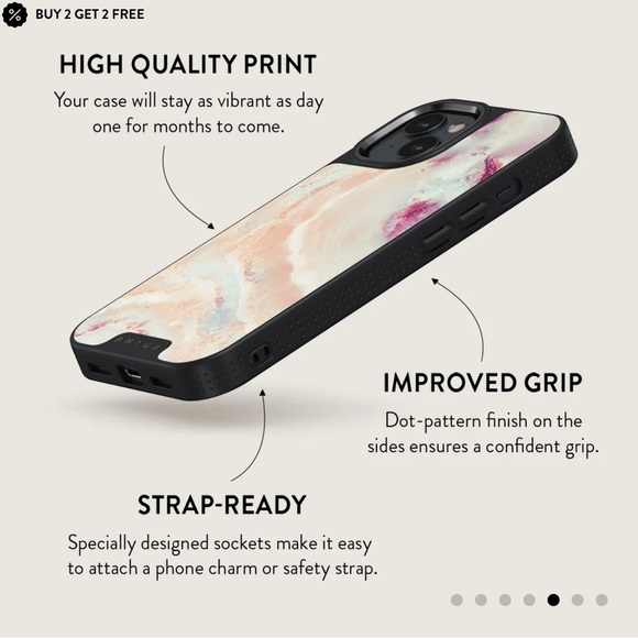 Brand new iPhone 14 Burga Elite case in Berry Sorbet with gunmetal grey accent - Picture 7 of 8